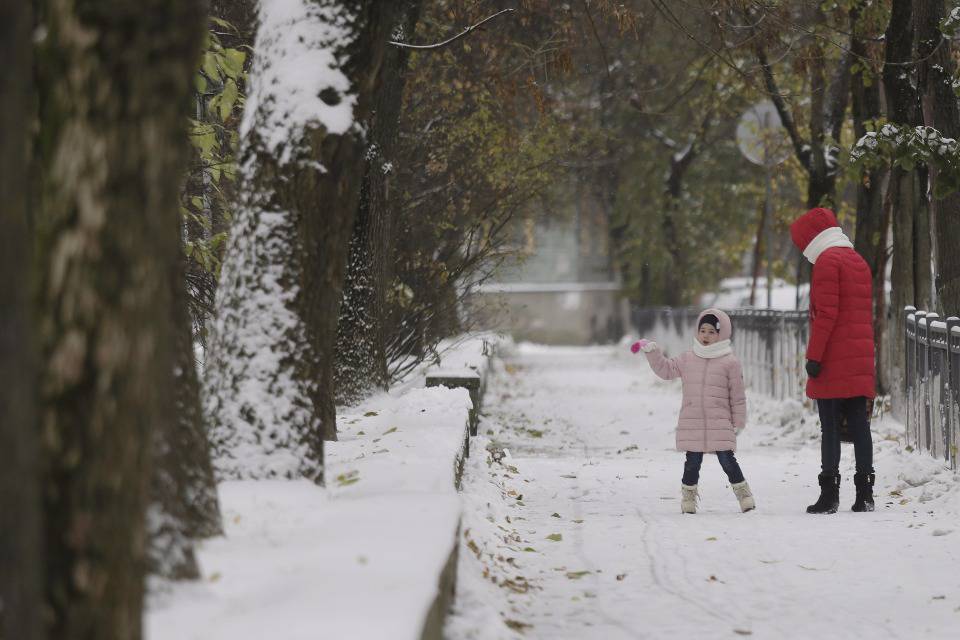 Не ждали. В Пскове выпал первый снег Не ждали. В Пскове выпал первый снег