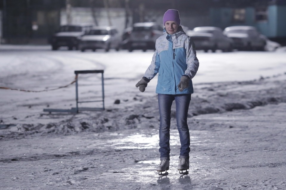 На стадионе «Машиностроитель» открыли каток