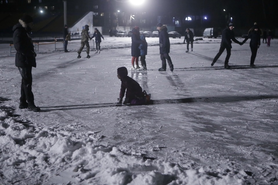 На стадионе «Машиностроитель» открыли каток