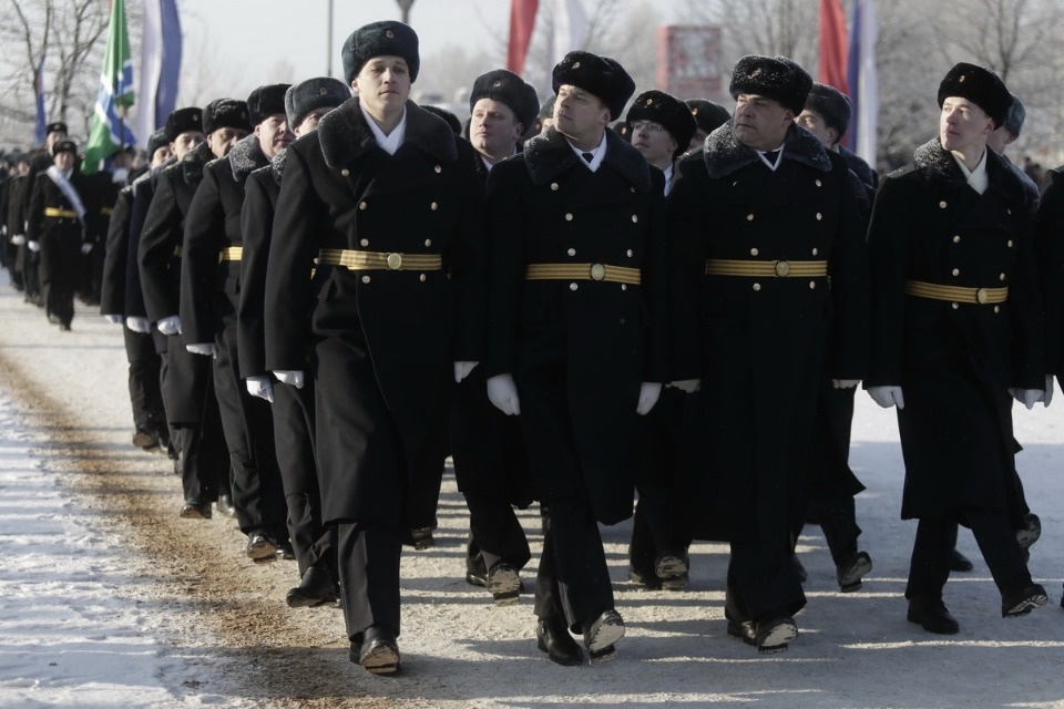 В псковских Крестах реконструировали первый бой Красной армии