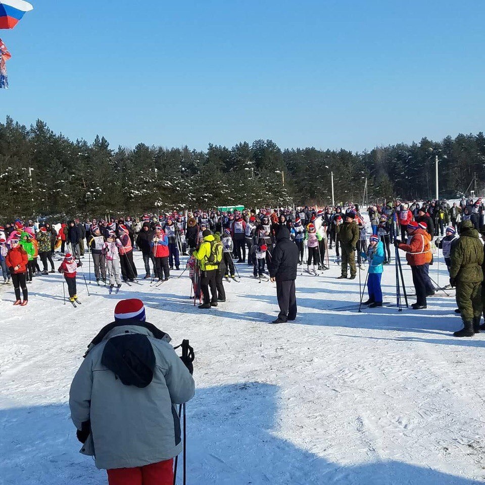 На «Лыжню России» под Островом встали 2 120 человек
