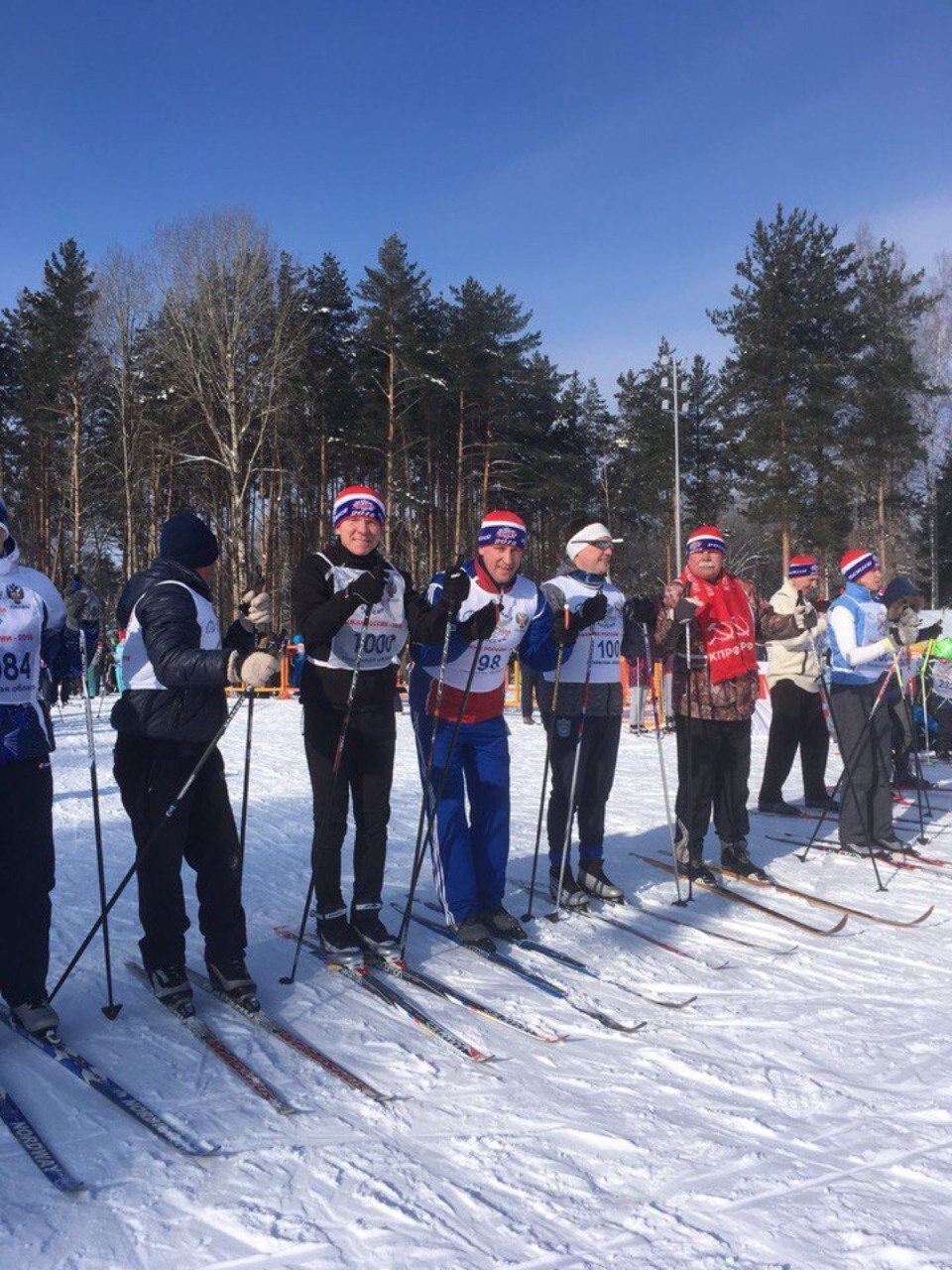На «Лыжню России» под Островом встали 2 120 человек