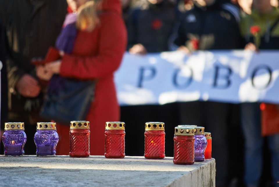 Цветы, игрушки, слёзы: в Пскове почтили память погибших в Кемерово