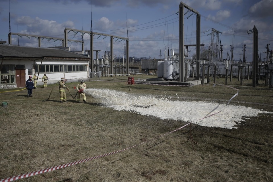 Учения энергетиков в Бежаницком районе.