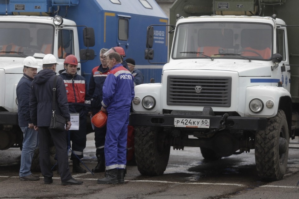 Учения энергетиков в Бежаницком районе.