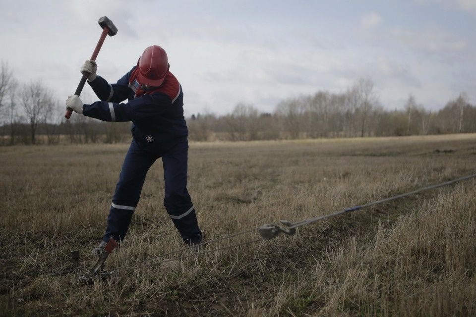 Учения энергетиков в Бежаницком районе.