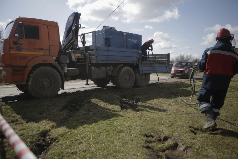 Учения энергетиков в Бежаницком районе.