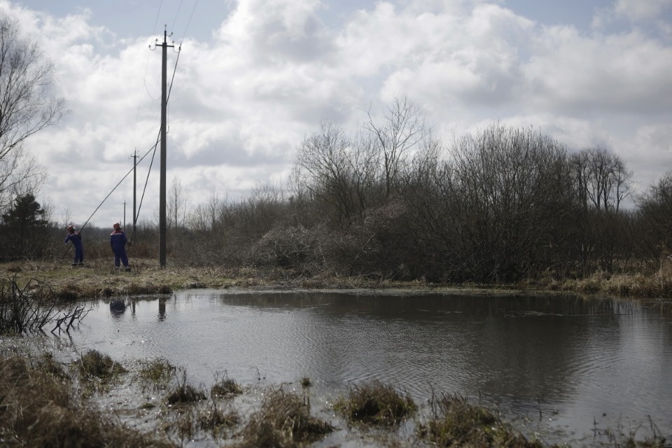 Учения энергетиков в Бежаницком районе.