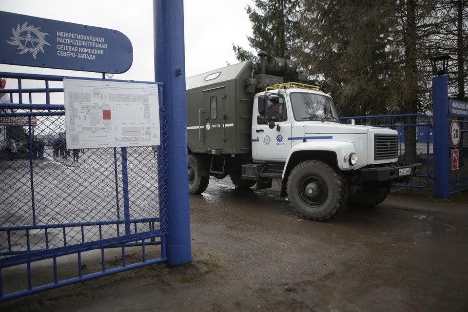 Учения энергетиков в Бежаницком районе.