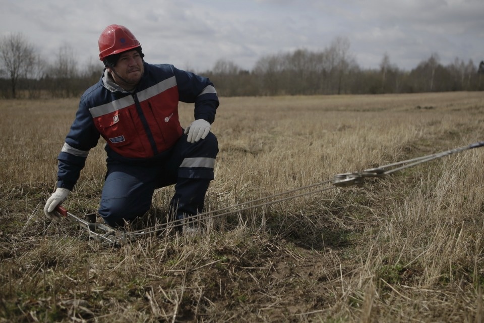 Учения энергетиков в Бежаницком районе.