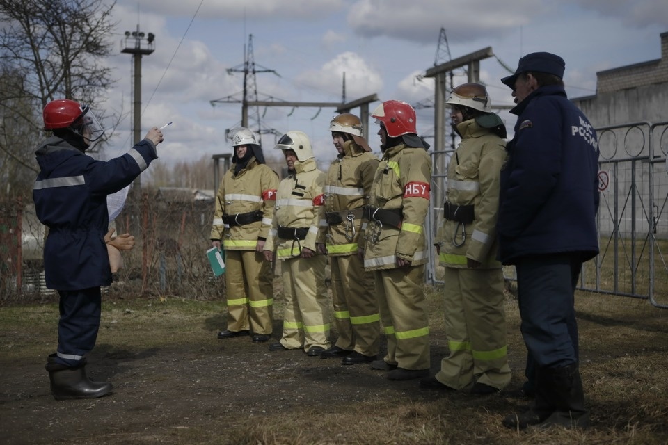 Учения энергетиков в Бежаницком районе.