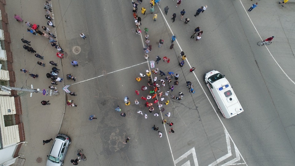 Эстафета «Псковской правды» - 2018 с высоты птичьего полёта