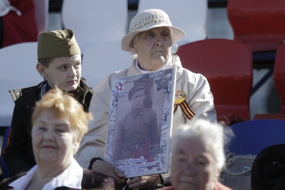 Ветераны Великой Отечественной войны на параде в честь Дня Победы