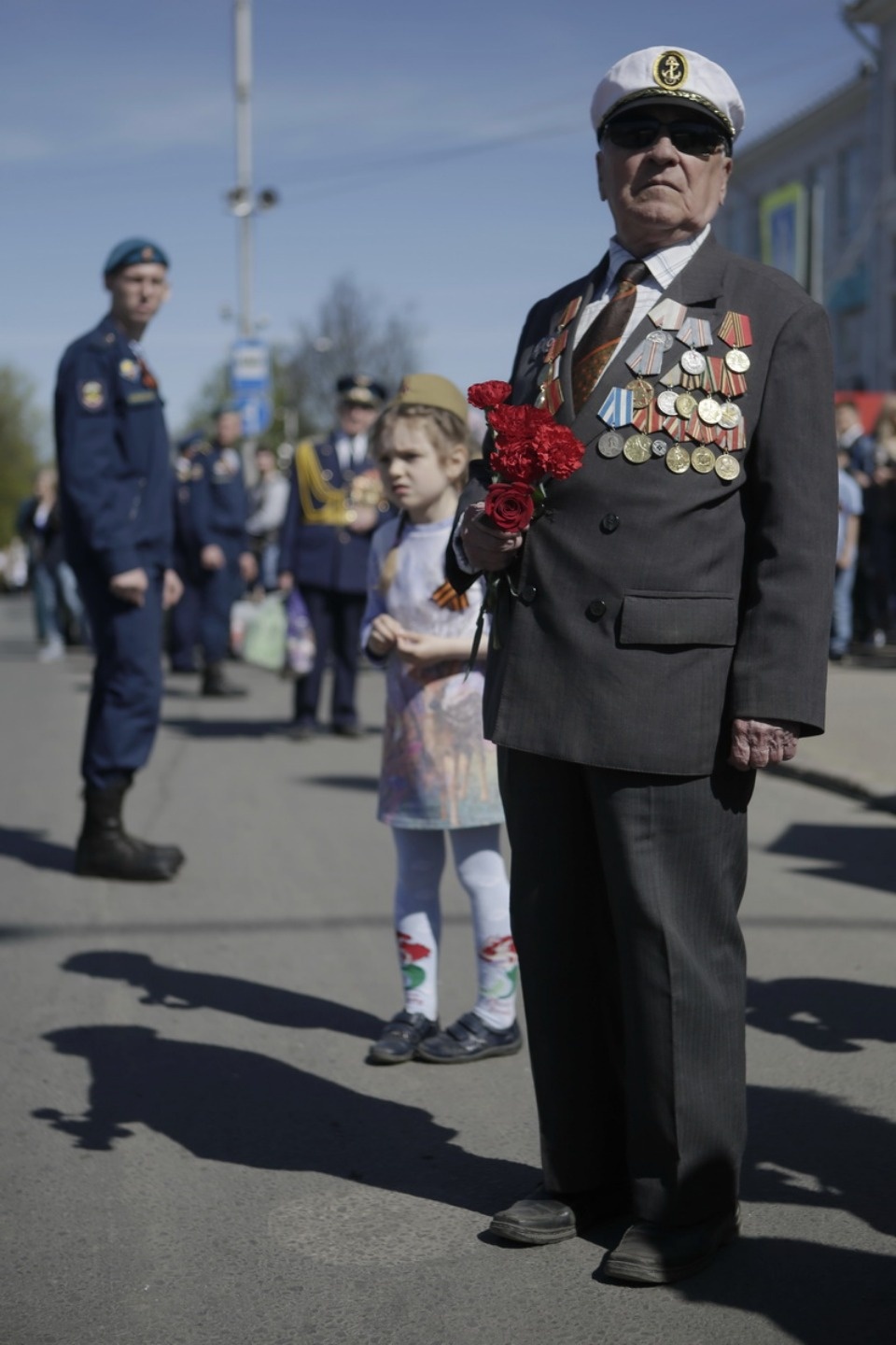 Ветераны Великой Отечественной войны на параде в честь Дня Победы