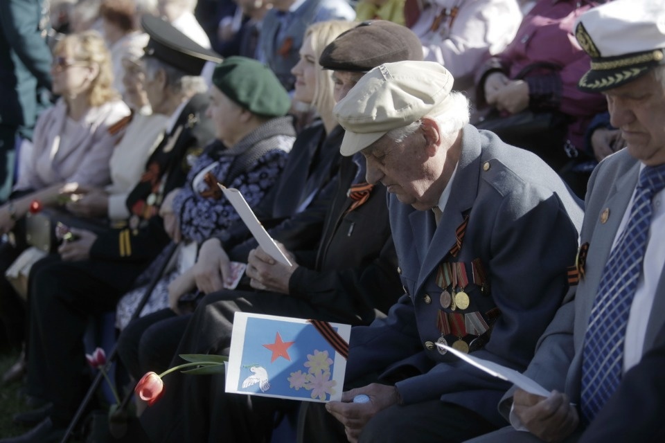 Ветераны Великой Отечественной войны на параде в честь Дня Победы