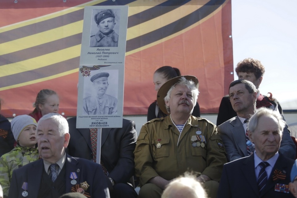 Ветераны Великой Отечественной войны на параде в честь Дня Победы