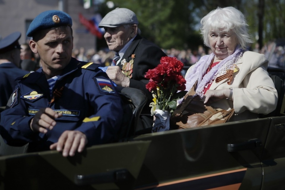 Ветераны Великой Отечественной войны на параде в честь Дня Победы