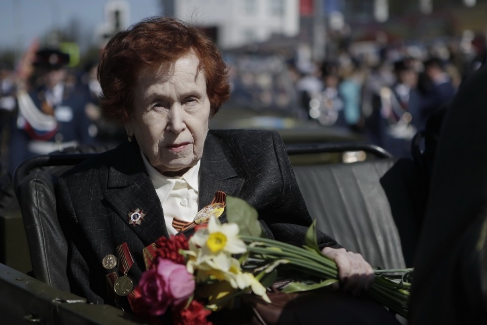 Ветераны Великой Отечественной войны на параде в честь Дня Победы