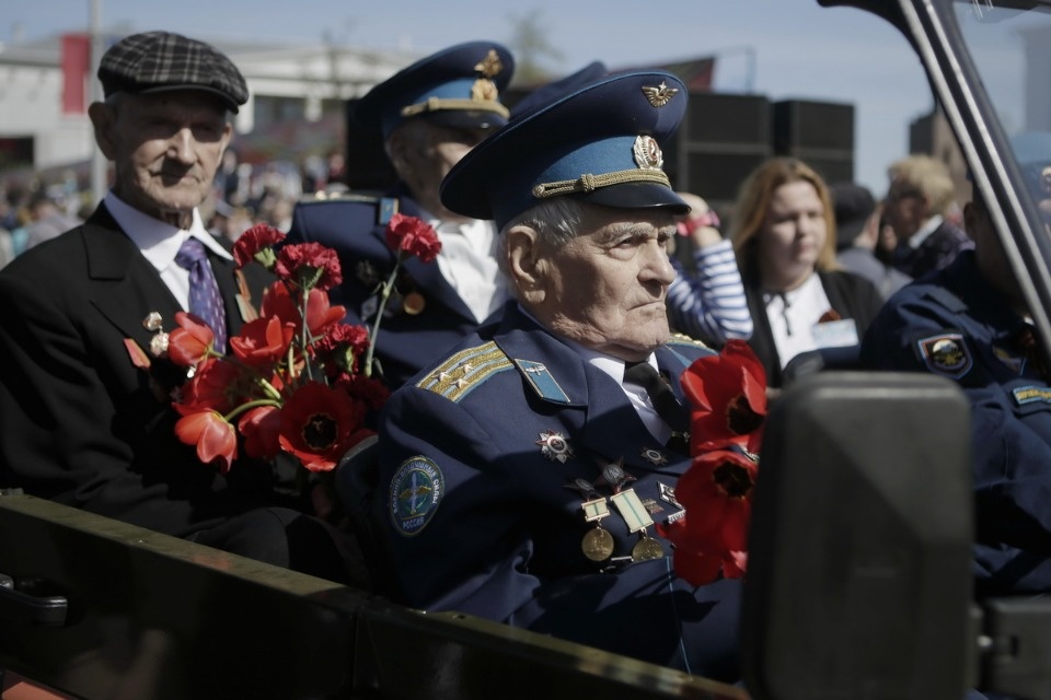 Ветераны Великой Отечественной войны на параде в честь Дня Победы