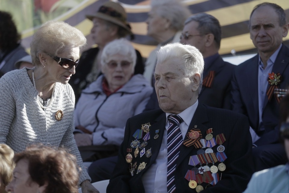 Ветераны Великой Отечественной войны на параде в честь Дня Победы