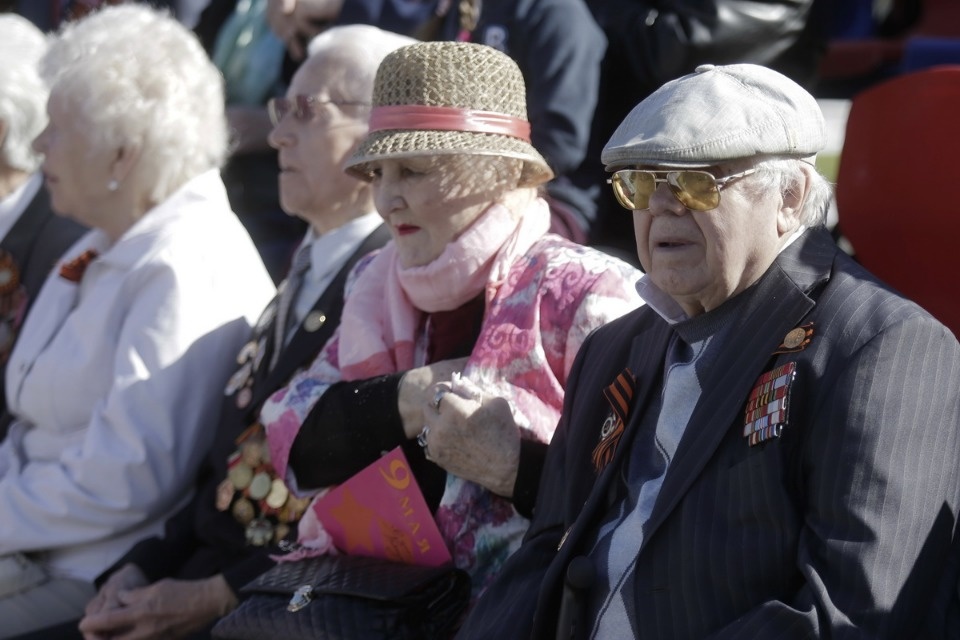 Ветераны Великой Отечественной войны на параде в честь Дня Победы