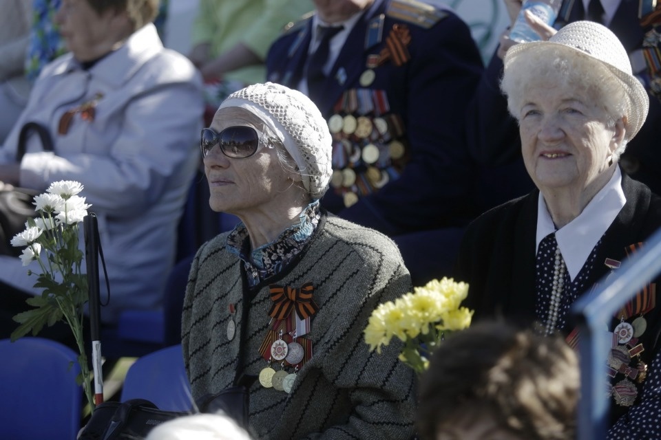 Ветераны Великой Отечественной войны на параде в честь Дня Победы