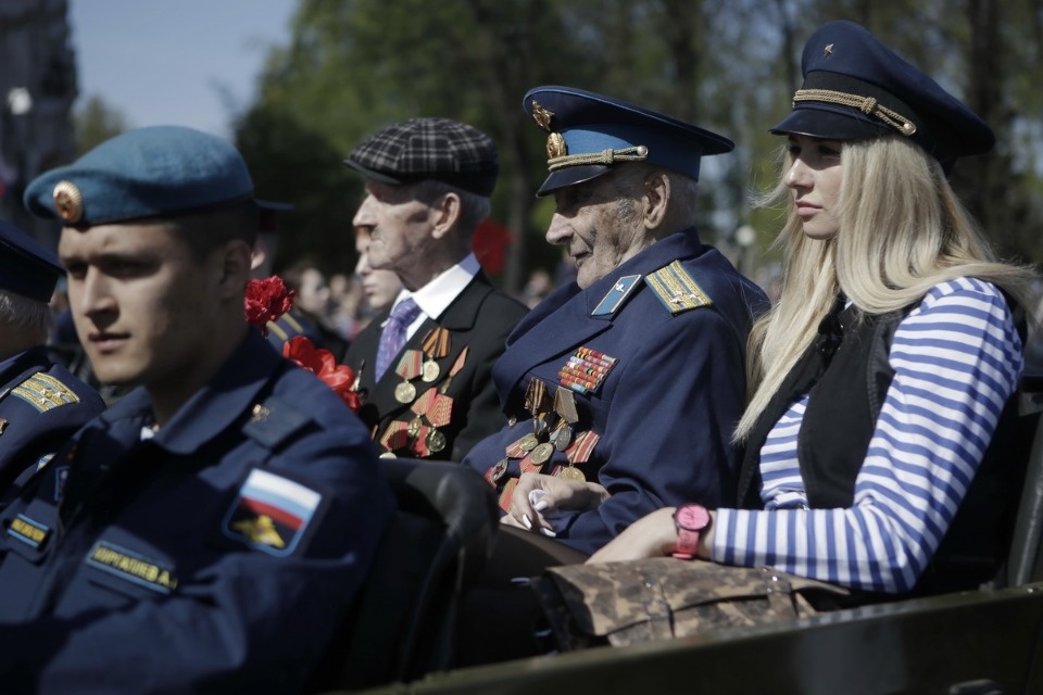 Ветераны Великой Отечественной войны на параде в честь Дня Победы