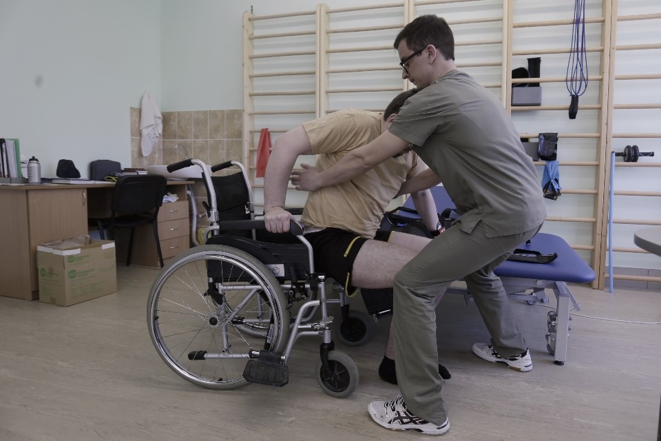 Лечебная тренировка в горбольнице Пскова