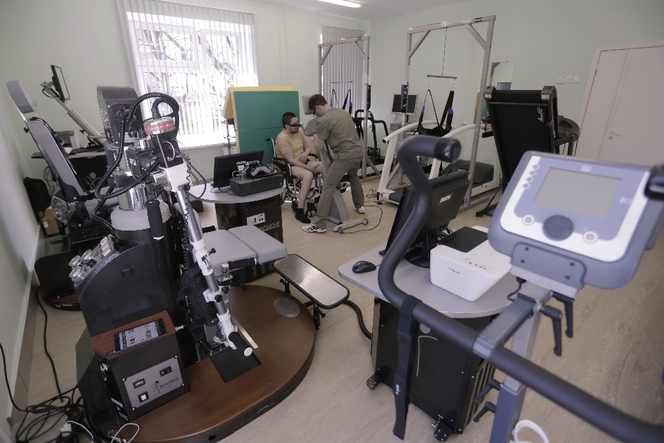 Лечебная тренировка в горбольнице Пскова