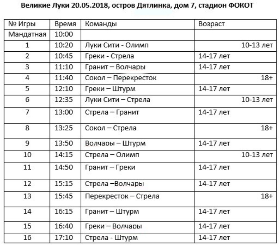 Известно расписание полуфинального этапа Чемпионата по дворовому футболу на кубок Михаила Ведерникова