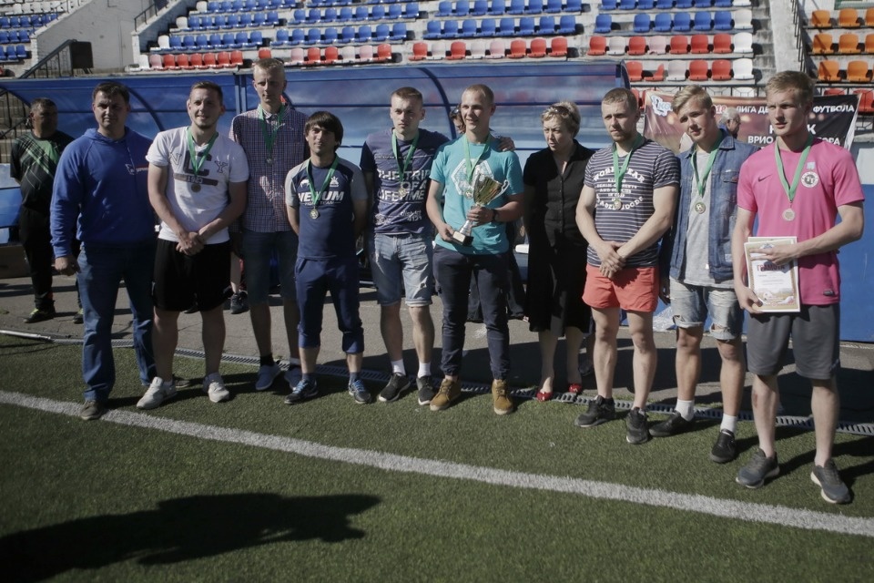 Награждение победителей Чемпионата по дворовому футболу на кубок губернатора