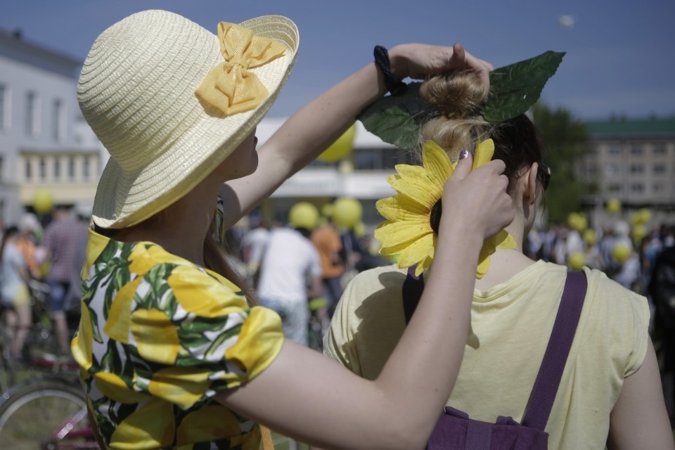 По улицам города проехал второй Псковский велопарад