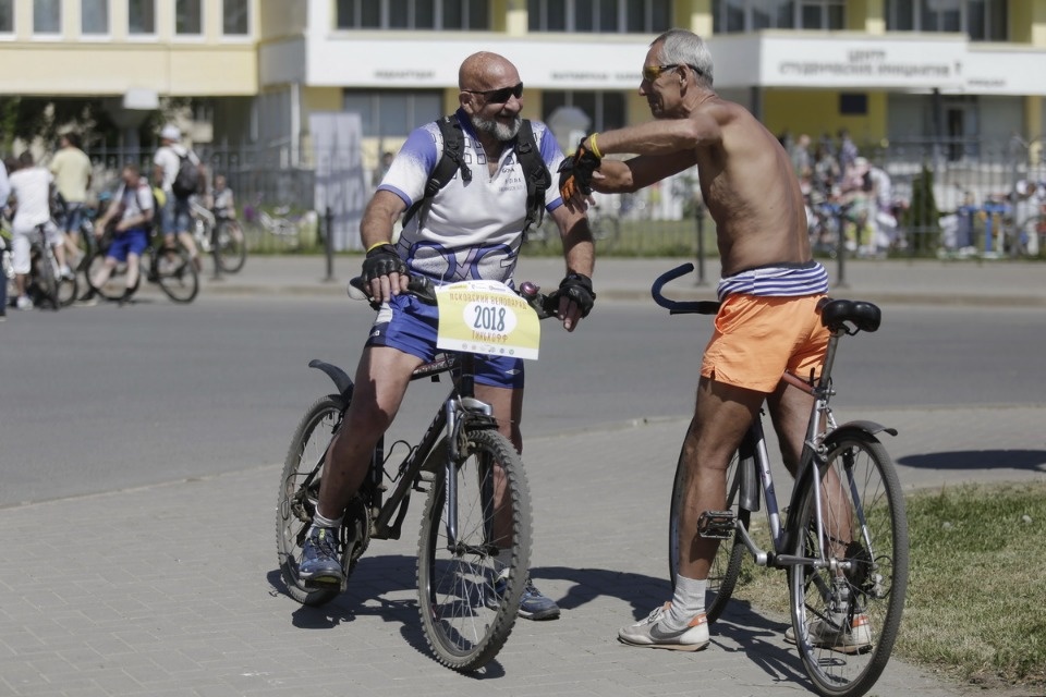 По улицам города проехал второй Псковский велопарад