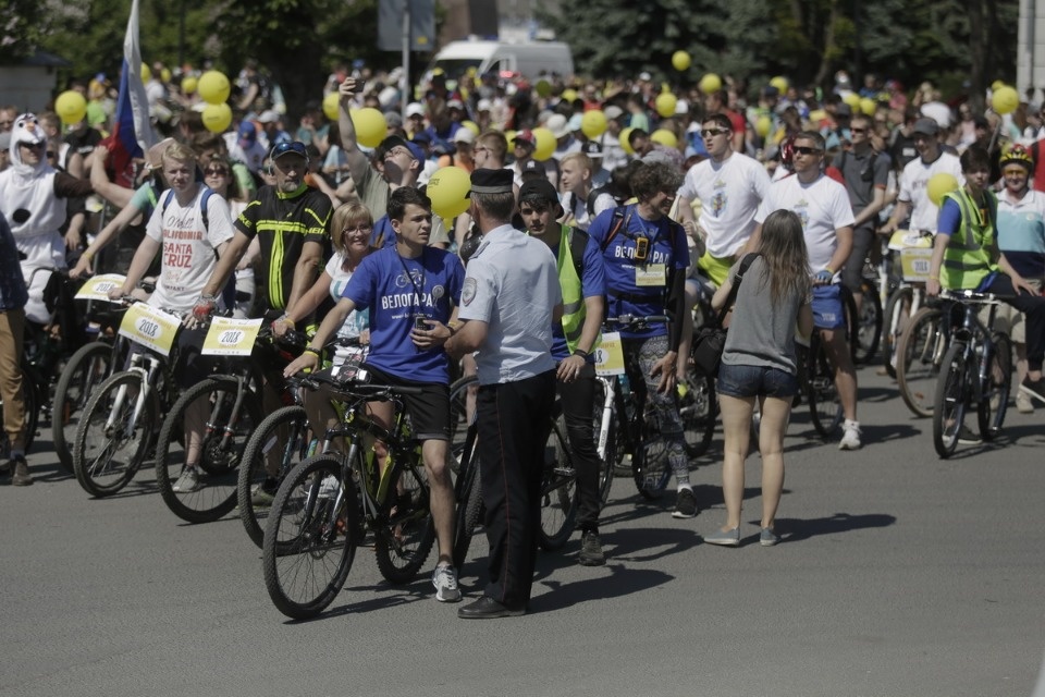 По улицам города проехал второй Псковский велопарад