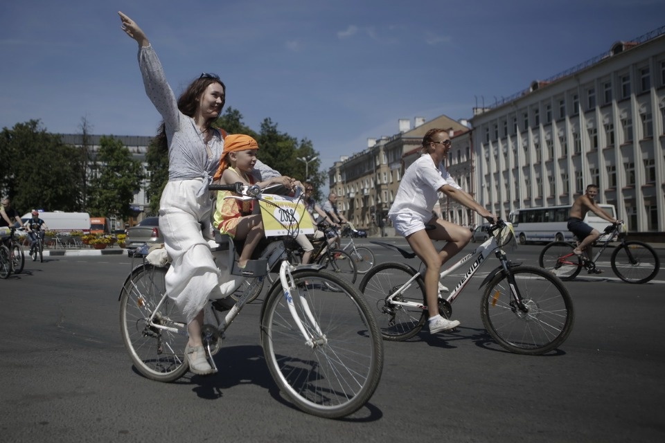 По улицам города проехал второй Псковский велопарад