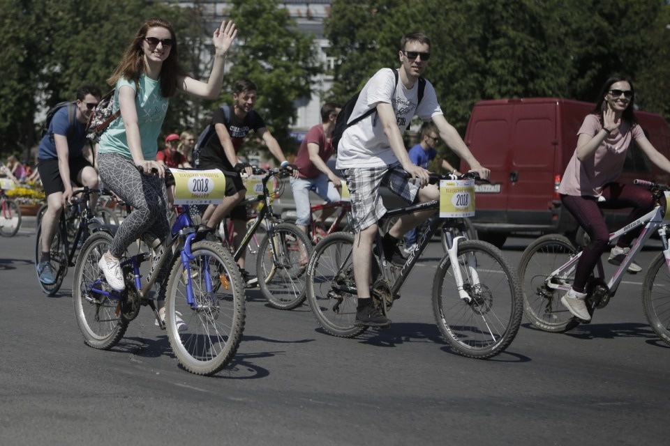 По улицам города проехал второй Псковский велопарад