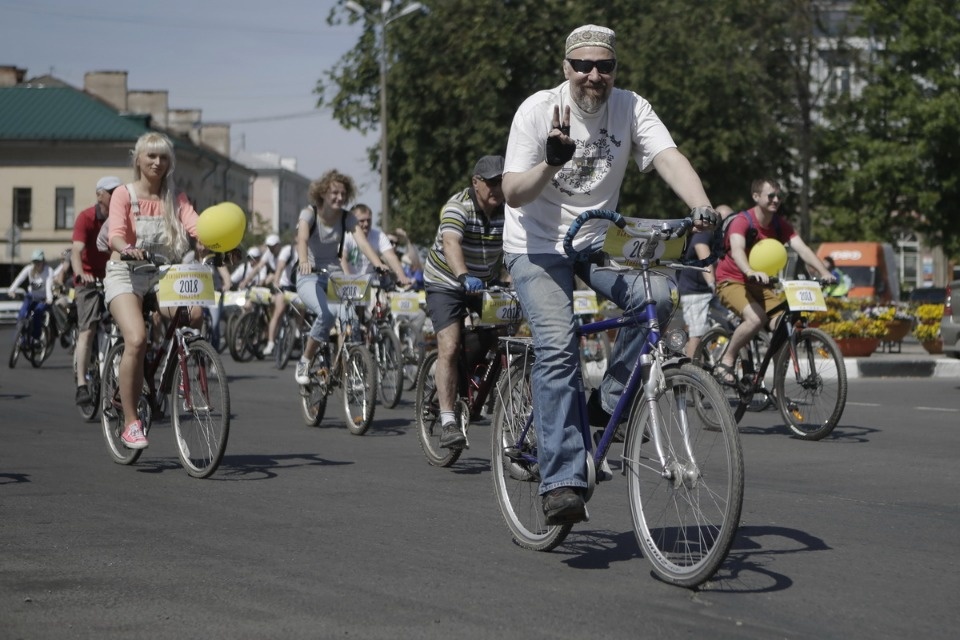 По улицам города проехал второй Псковский велопарад