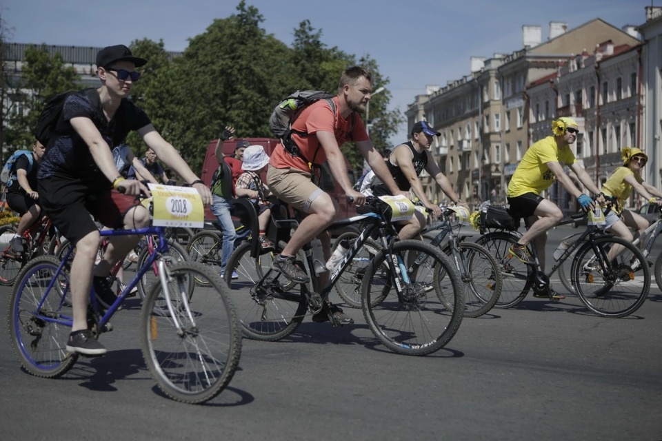 По улицам города проехал второй Псковский велопарад