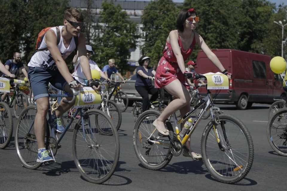 По улицам города проехал второй Псковский велопарад