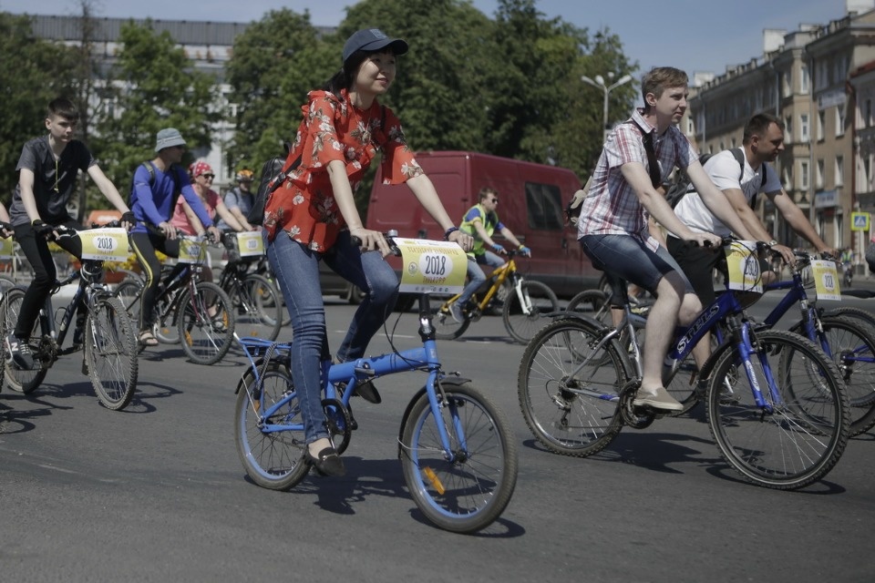 По улицам города проехал второй Псковский велопарад