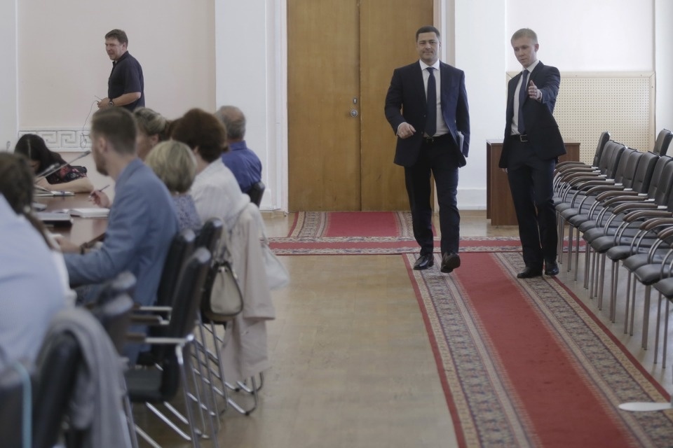 Пресс-конференции врио губернатора Псковской области Михаила Ведерникова