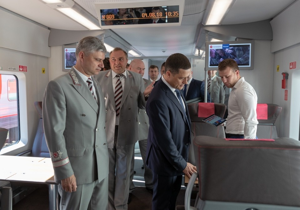 Электропоезд «Ласточка» прибыл из Санкт-Петербурга в Псков