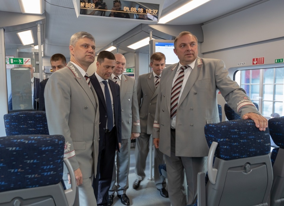 Электропоезд «Ласточка» прибыл из Санкт-Петербурга в Псков