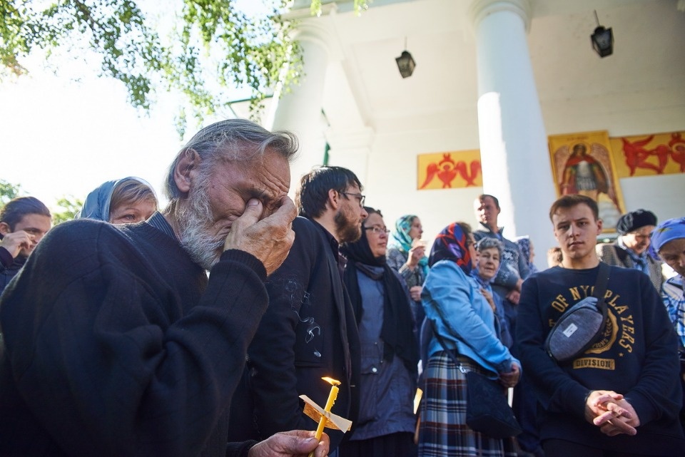 Прощание с архимандритом Тихоном (Секретарёвым)