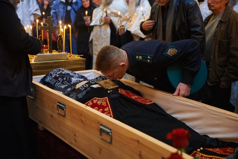 Прощание с архимандритом Тихоном (Секретарёвым)