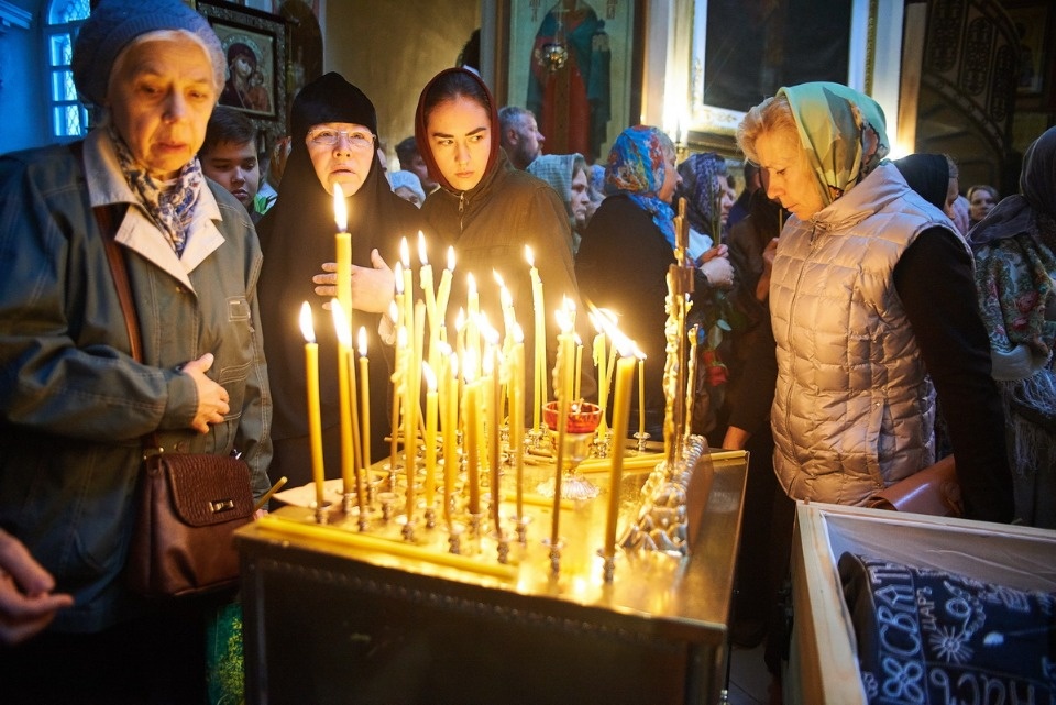 Прощание с архимандритом Тихоном (Секретарёвым)