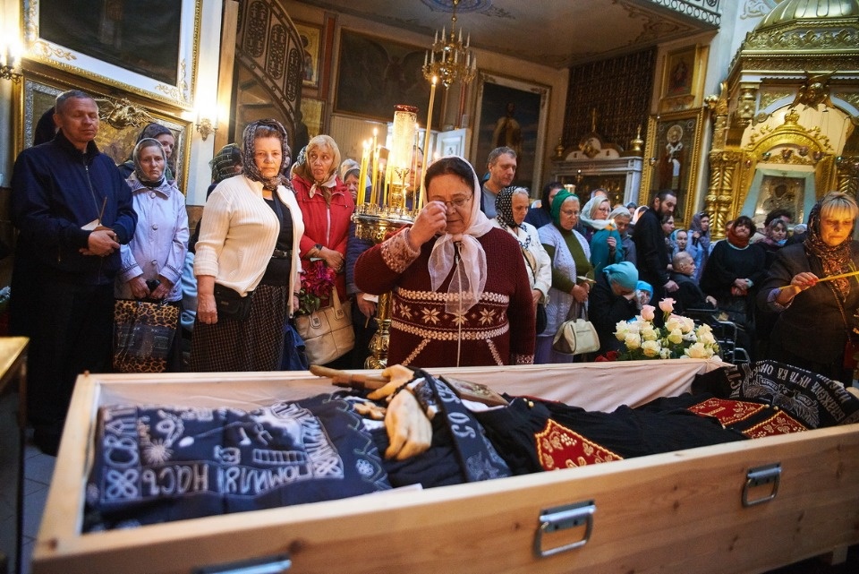 Прощание с архимандритом Тихоном (Секретарёвым)