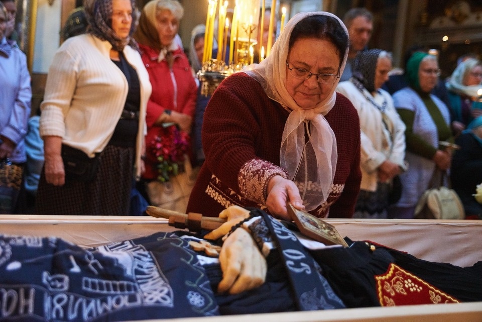 Прощание с архимандритом Тихоном (Секретарёвым)