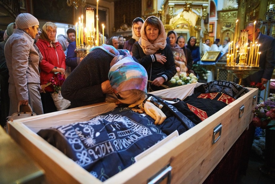 Прощание с архимандритом Тихоном (Секретарёвым)