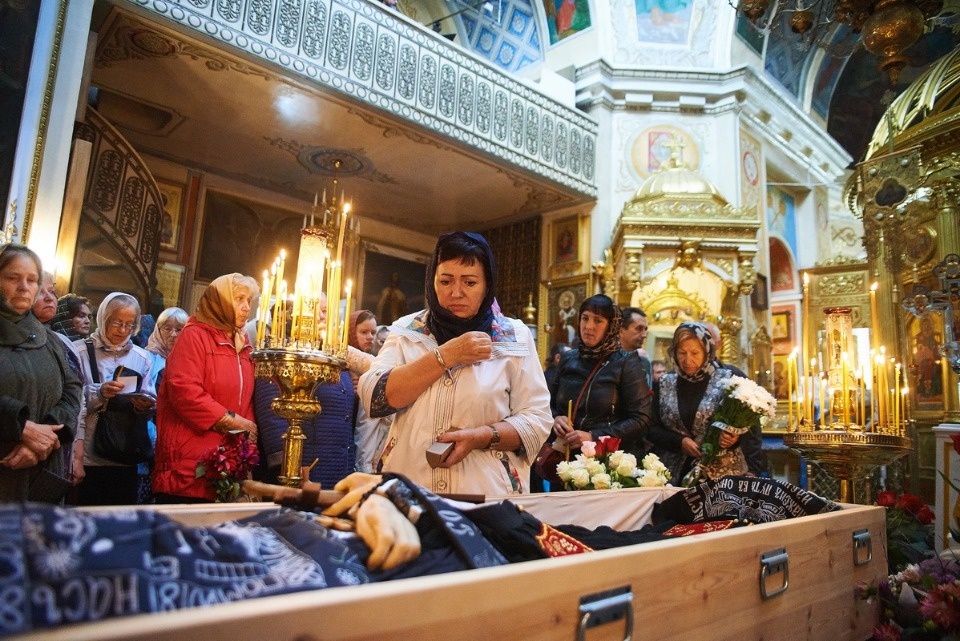 Прощание с архимандритом Тихоном (Секретарёвым)